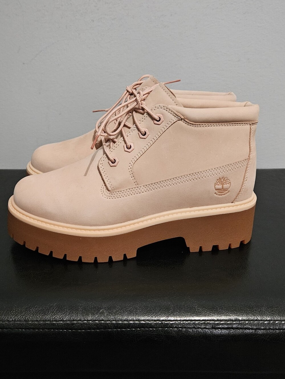 NWOT: Timberland Lace-Up Platform Ankle Boots - Size Youth 6.5 = Women's 8.5 - Picture 6 of 12